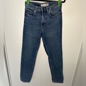 stradivarius women's Dark Blue Straight Jeans